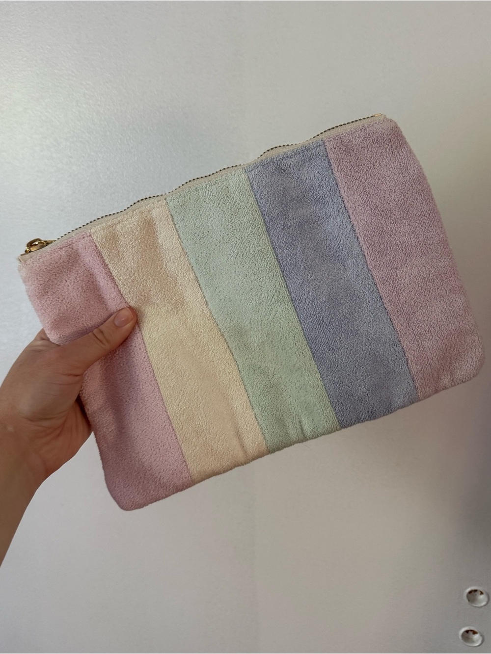 Stoney Clover Lane Mermaid Rainbow Terry Flat Pouch